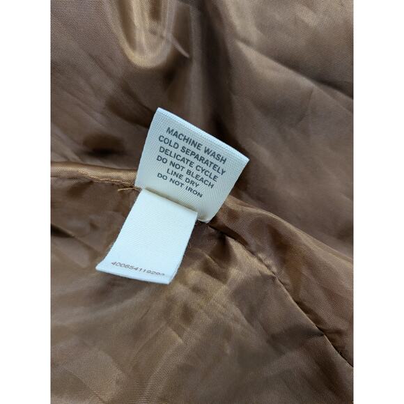 Mudd Jacket Women's Lg Brown Faux Suede Moto Short Zip Pockets Fall Autumn Light - Picture 11 of 12